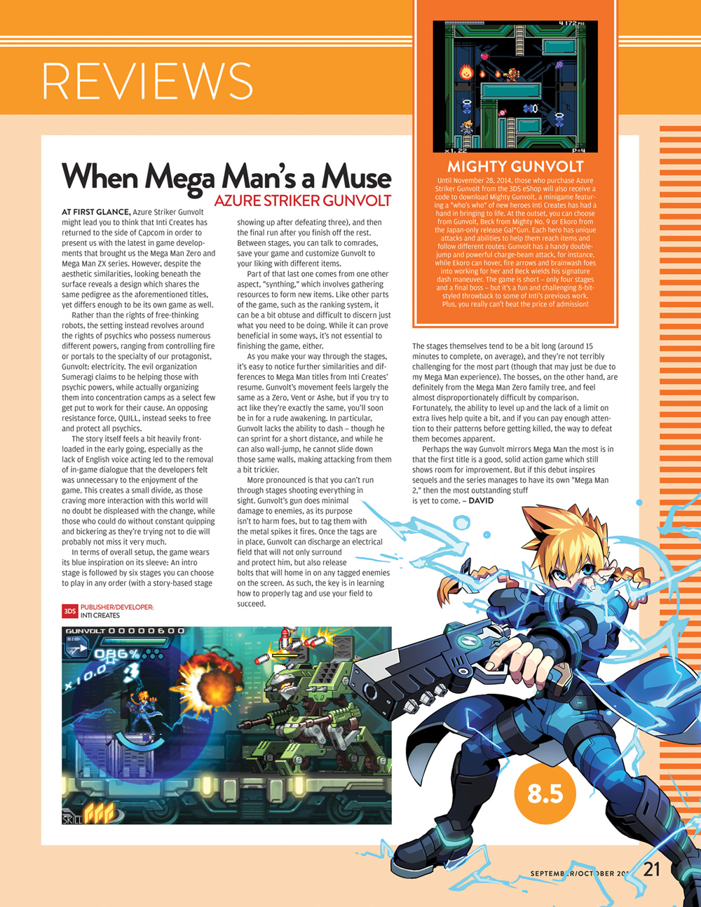 TMMN Reviews Azure Striker Gunvolt: Striker Pack for Nintendo Switch